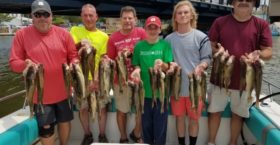 Irish crew of Indianapolis show off catch of an early limit of walleye